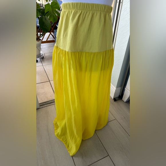 Vintage Johnny Was Low-Rise Yellow Maxi Skirt - Picture 11 of 12